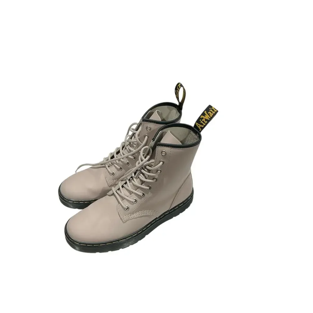 Dr. Martens Jadon Platform Boots, Taupe Leather, Size 9 - Picture 2 of 7